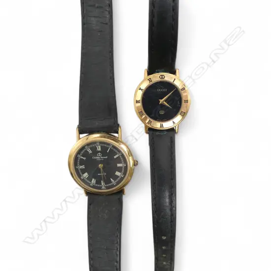 2 WRIST WATCHES; GUCCI & CHRISTIAN BERNARD