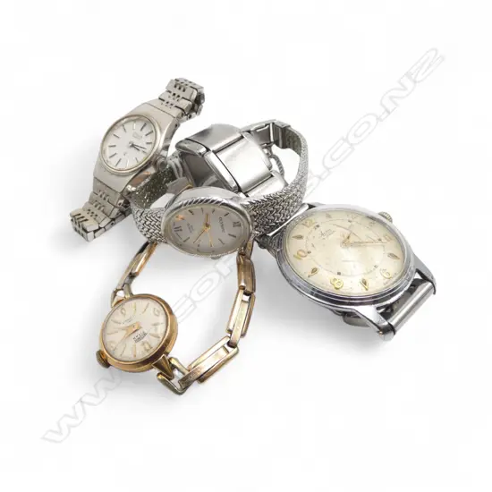 FOUR VINTAGE WRISTWATCHES; AVIA GENTS, LADIES TITAN GOLD FILLED, OLYMPIC & CITIZEN