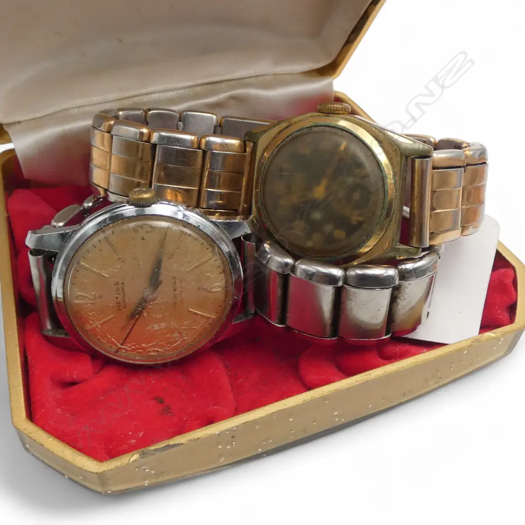2 VINTAGE MENS WRISTWATCHES ROAMER  & MATINA CHAMPION  Image 1++
