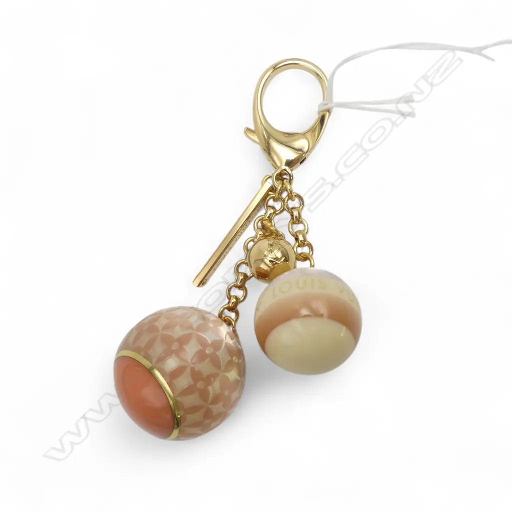 LOUIS VUITTON MINI LIN CROISETTE KEY HOLDER & BAG CHARM Image 1++