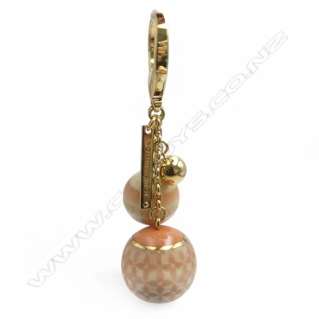 LOUIS VUITTON MINI LIN CROISETTE KEY HOLDER & BAG CHARM Image 1++
