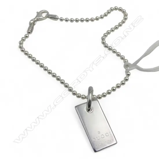 GUCCI SILVER INGOT CHARM BRACELET, L.160mm