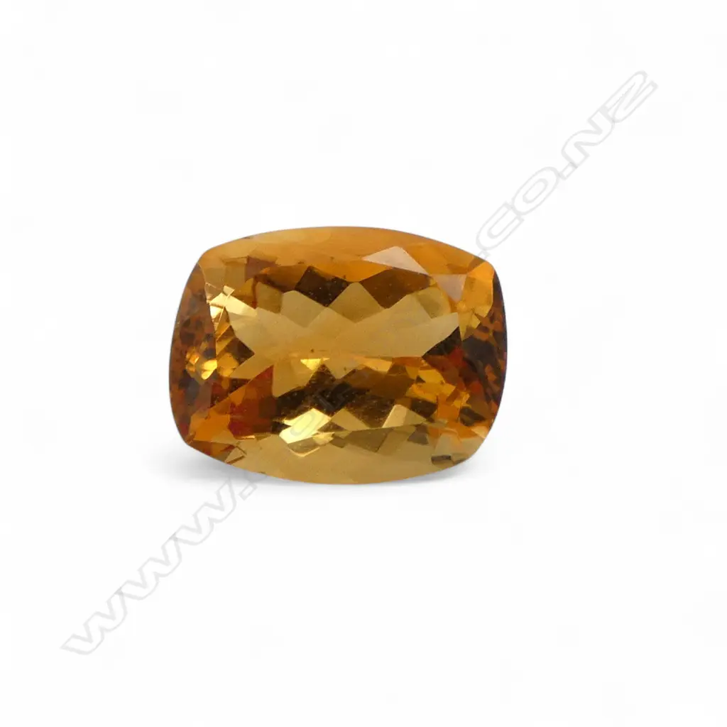 UNSET SUNSHINE CITRINE, CUSHION CUT, 8.9ct, AIG CERT. Image 1++