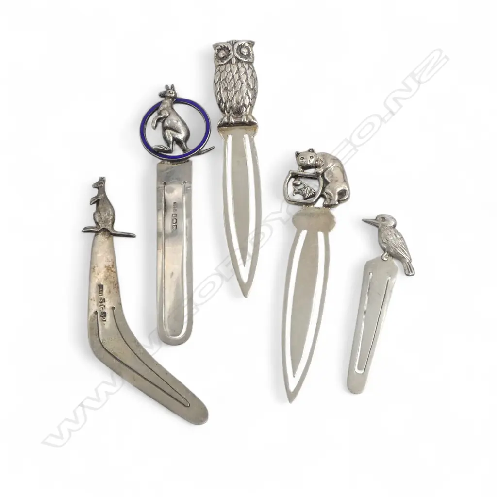 Five novelty silver page maker's Australian etc Image 1++