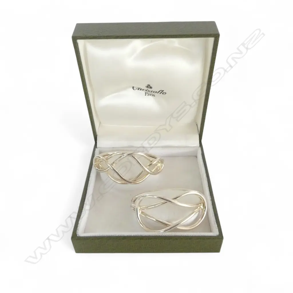 PR CASED CHRISTOFLE NAPKIN RINGS  Image 1++
