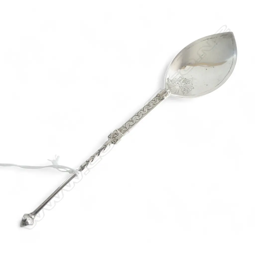 STG SILVER REPRODUCTION IONA NUNNERY SPOON, ALEXANDER RITCHIE GLASGOW 1924 L.200mm 50gms Image 1++