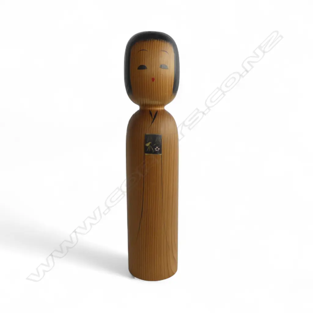 RARE VINTAGE KOKESHI DOLL, SIGNED, H.370mm Image 1++