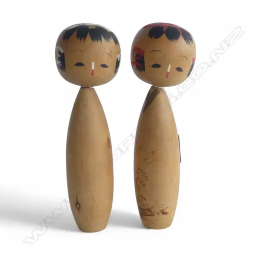 PR VINTAGE 1930's NODDING KOKESHI DOLLS, H.200mm