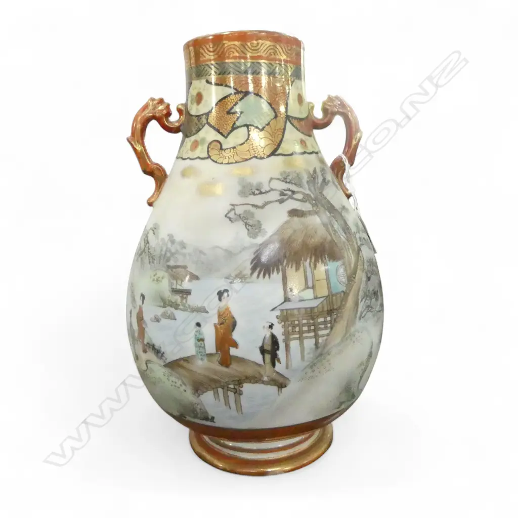 JAPANESE MEIJI PERIOD KUTANI VASE H. 330mm. Image 1++