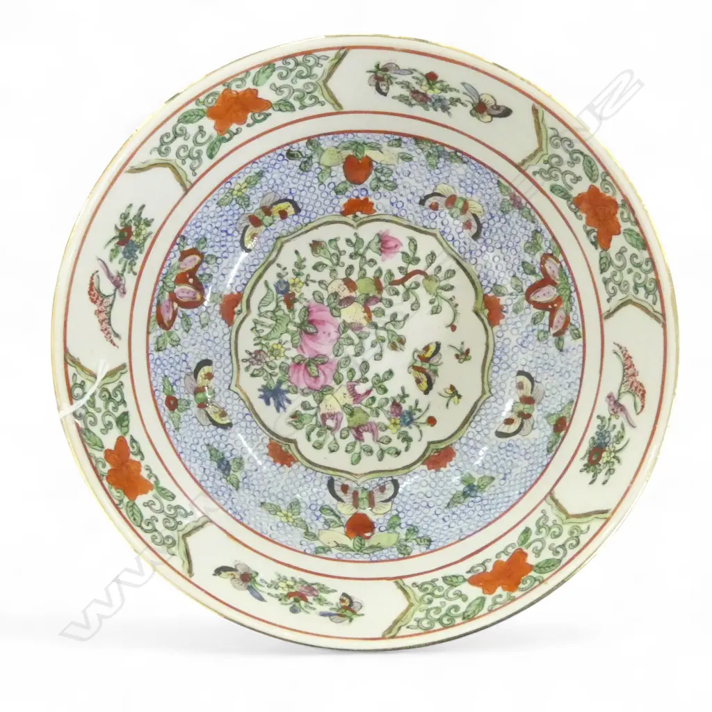 ORIENTAL FAMILLE ROSE BOWL 255mm dia Image 1++