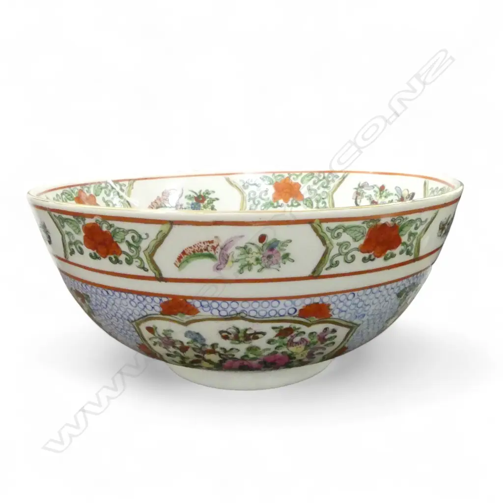 ORIENTAL FAMILLE ROSE BOWL 255mm dia Image 1++