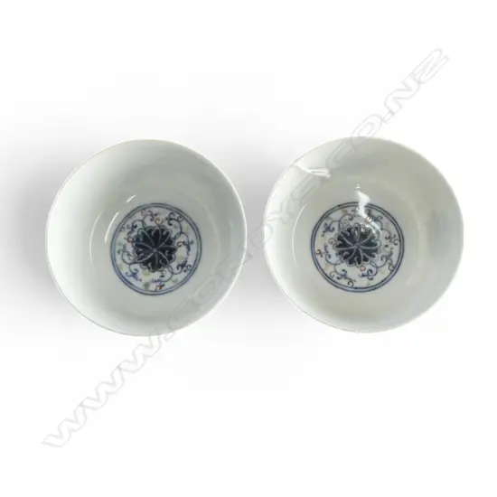 PR CHINESE DUCAI BOWLS 115mm dia XUANTONG MARK
