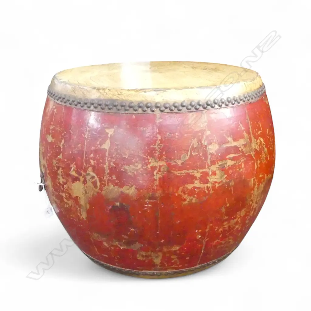 LG CEREMONIAL CHINESE DRUM red lacquer Dia.740mm APPROX. Image 1++