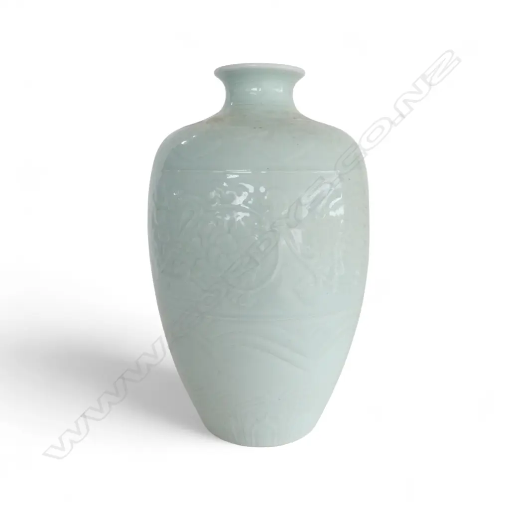 CELADON GLAZE ORIENTAL VASE H.280mm Image 1++