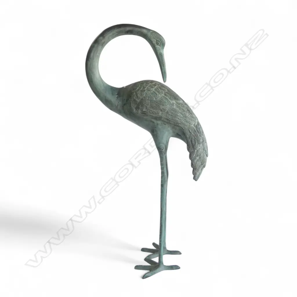 METAL HERON GARDEN STATUE H.760mm Image 1++