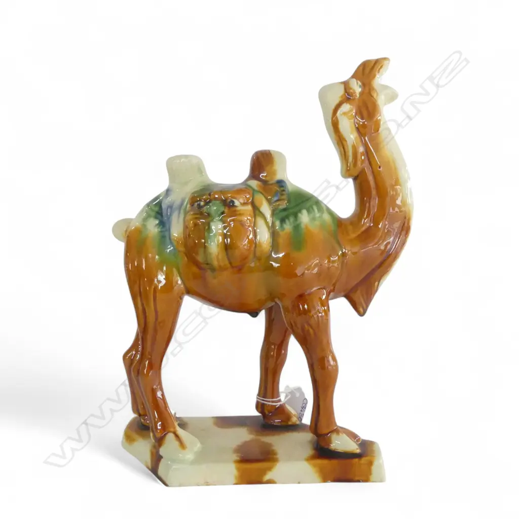MODERN TANG STYLE CAMEL H.285mm sancai glaze, small chip to base Image 1++