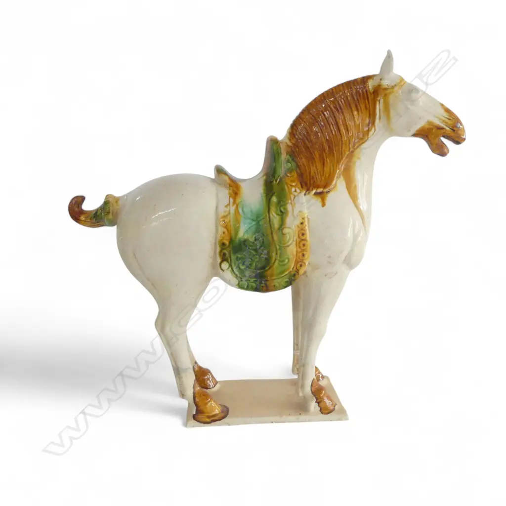 MODERN TANG STYLE HORSE H.290mm sancai glaze, small chip to ear Image 1++
