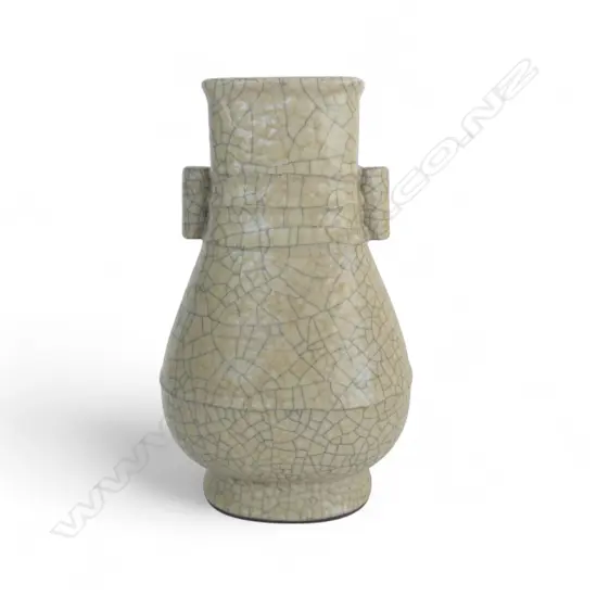 ORIENTAL ARROW VASE, CRACKLE GLAZE H.240mm