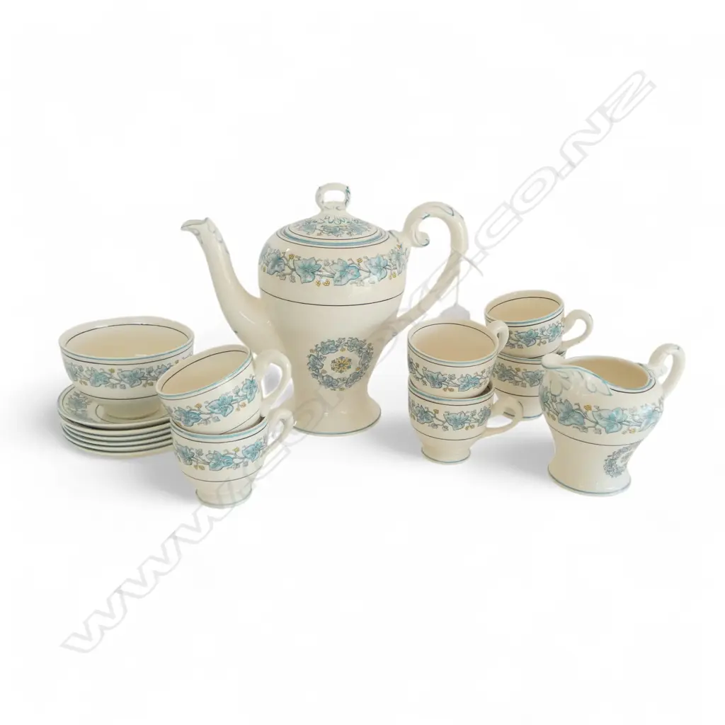 6 PLACE MYCOTT STAFFORDSHIRE TEA SERVICE Image 1++
