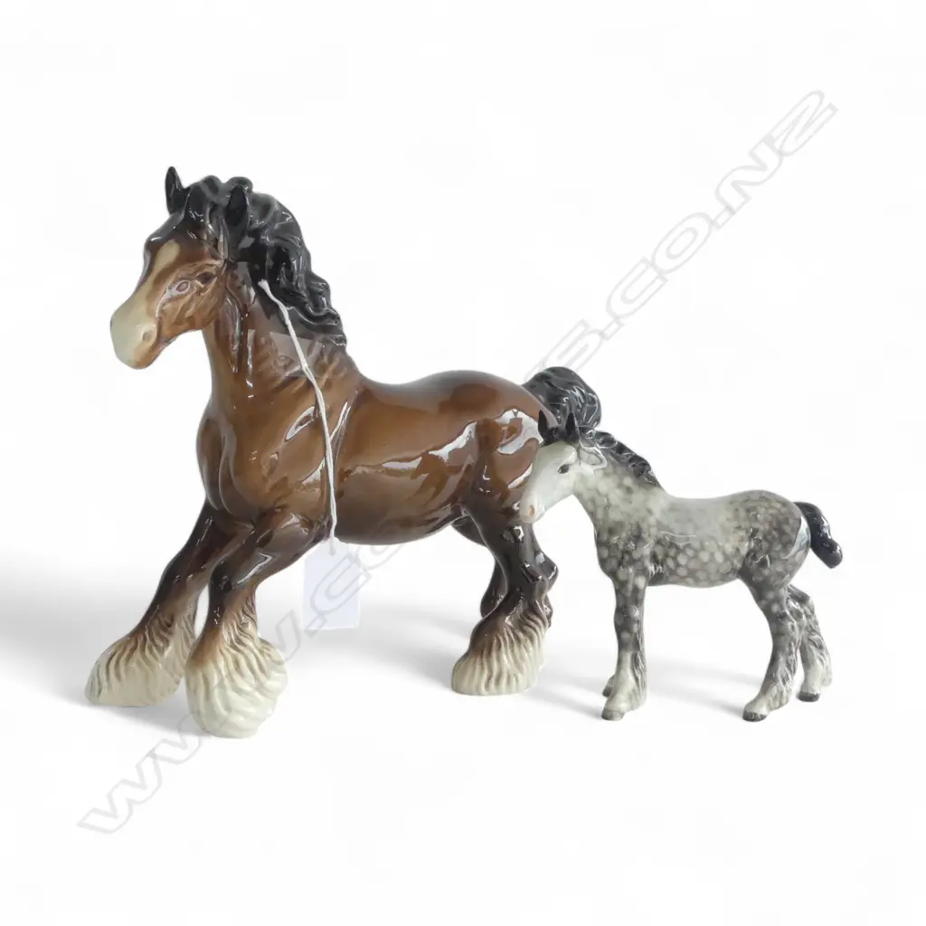 BESWICK CHINA FOAL + CHINA HORSE H.210mm Image 1++
