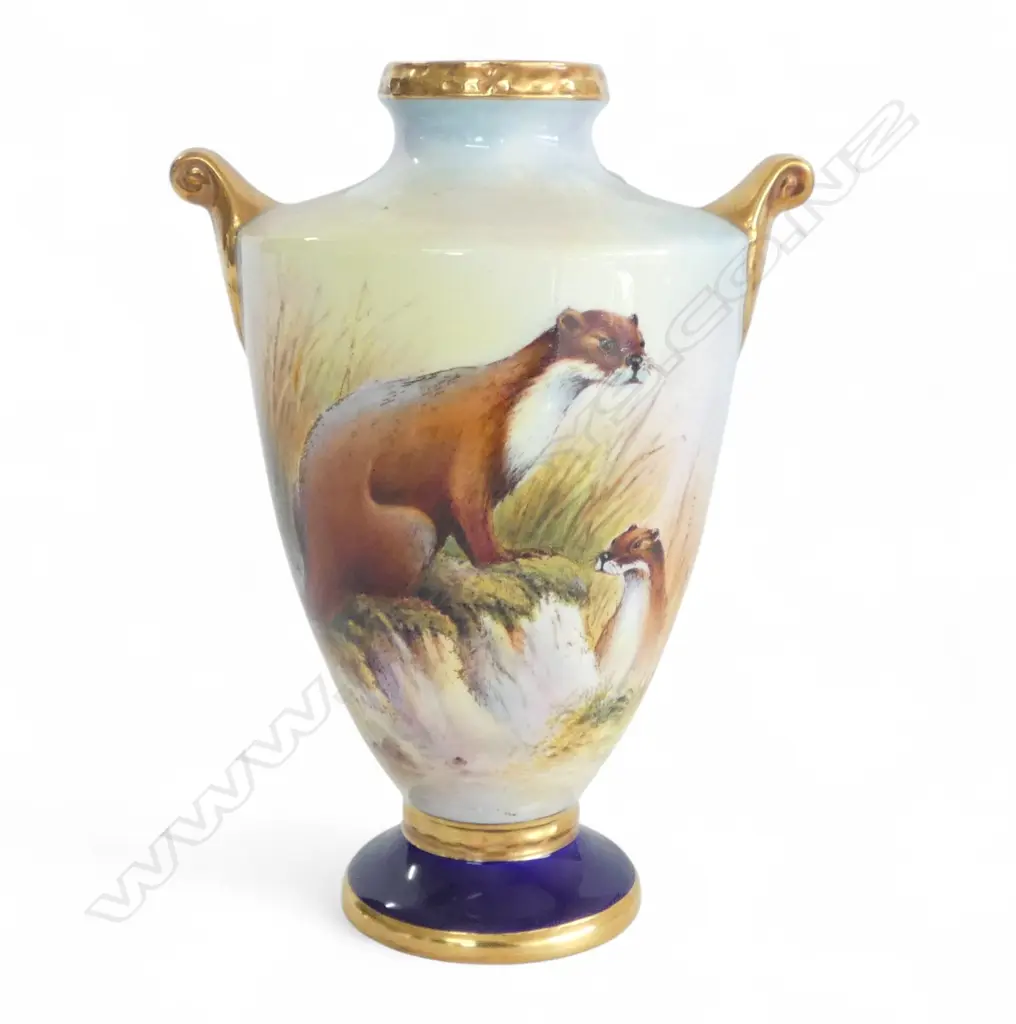 ROYAL AYNSLEY 'FINE ART COLLECTION' MANTEL VASE by T.G. ABBOTS H.200mm Image 1++