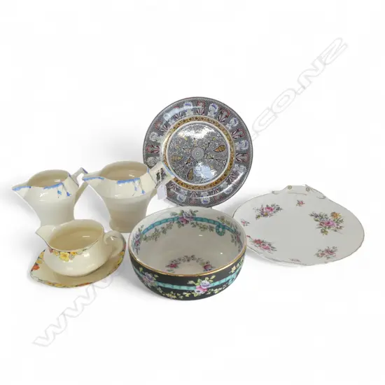 ASST. OLD CHINA; ROYAL WORCESTER PLATTER, WEDGWOOD PLATE, ANTIQUE MINTON BOWL etc