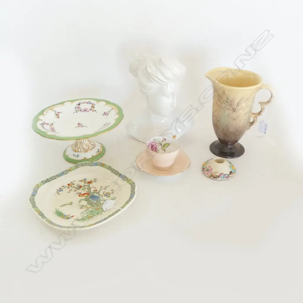 BESWICK JUG, AYNSLEY C/S, SPODE PLATE, CHINA BUST, etc (faults) Image 1++