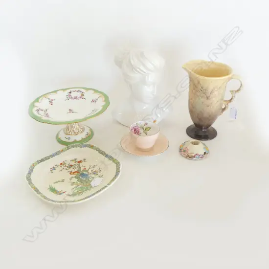 BESWICK JUG, AYNSLEY C/S, SPODE PLATE, CHINA BUST, etc (faults)