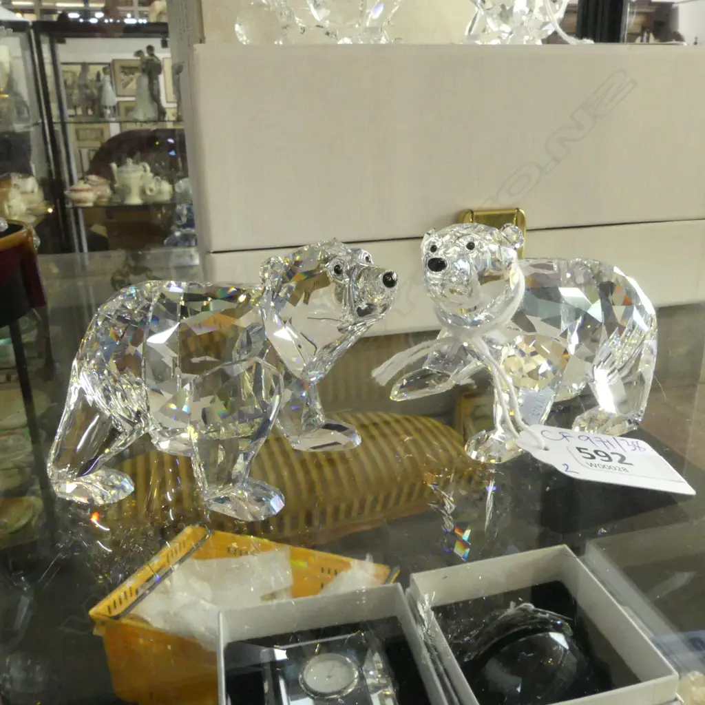 SWAROVSKI 2 BEARS H.55mm, BOXED Image 1++