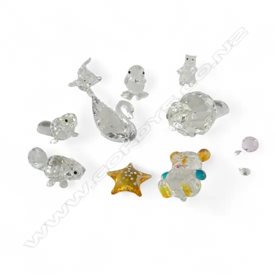 ASST. SWAROVSKI ANIMALS, 2 SMALL PARTS REQ. RE GLUEING