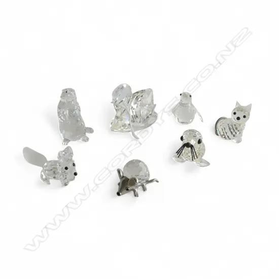 7 SWAROVSKI ANIMALS INCL. SWAN H.45mm