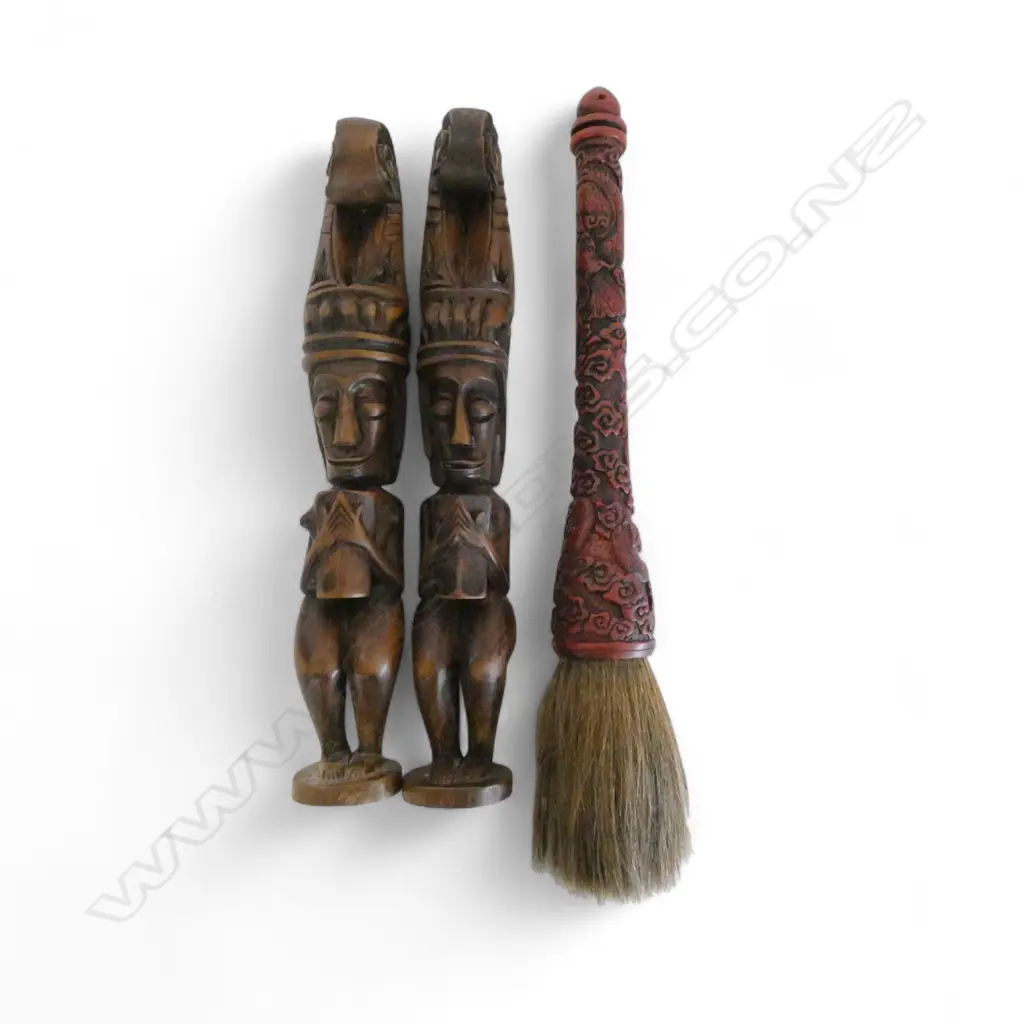 ORIENTAL BRUSH + 2 FIGURES H.300mm Image 1++