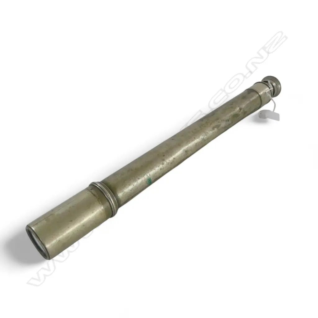 ANTIQUE 2 DRAW TELESCOPE, '"THE FLASHLIGHT" LAWRENCE & MAYO LONDON', L.440mm Image 1++