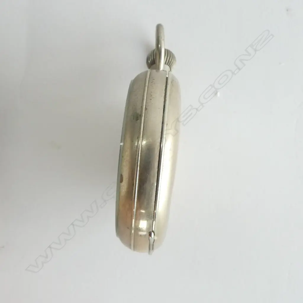 OMEGA POCKET WATCH & GIMBALLED LONGINES CLOCK 115mm dia (MILITARY BROAD ARROW), BOTH IN MAHOGANY BOXES Image 1++