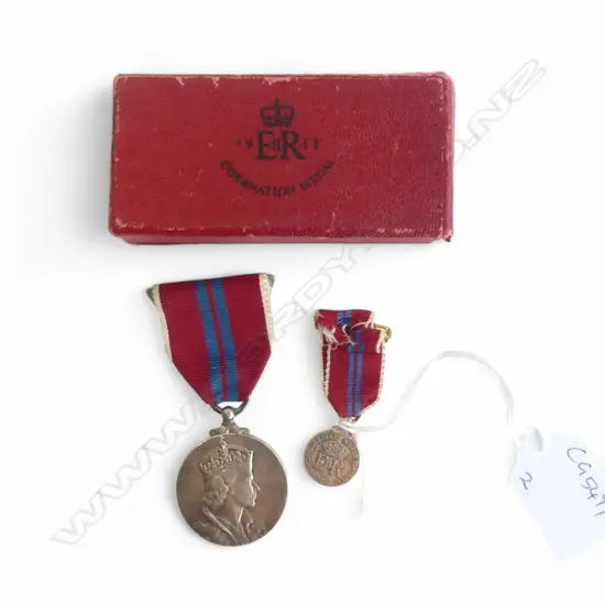 2 1953 CORONATION MEDALS, BOXED