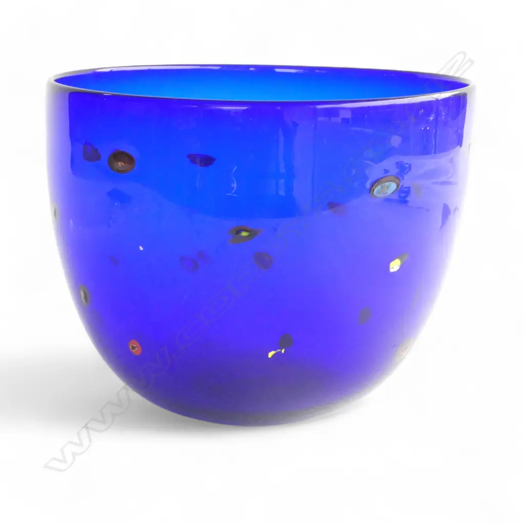 GARRY NASH ART GLASS VASE, signed & dated to base '01, Dia.210mm Image 1++