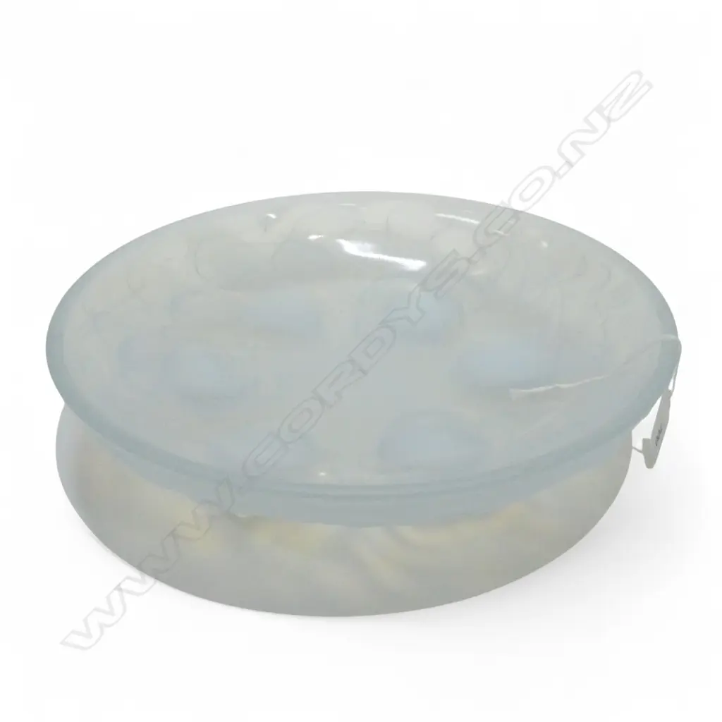 OPALESCENT ETLING ART GLASS DISH Dia.300mm Image 1++