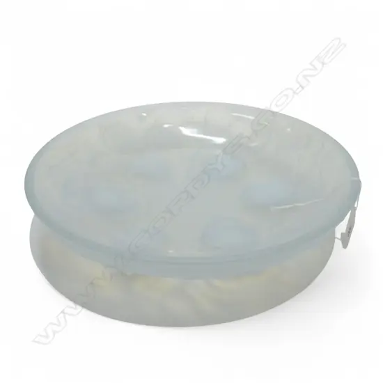 OPALESCENT ETLING ART GLASS DISH Dia.300mm