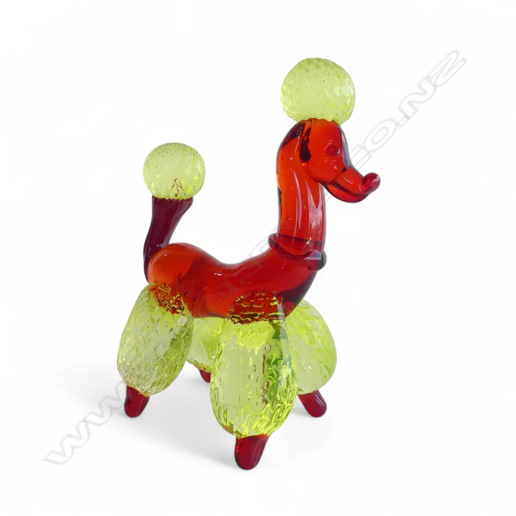 VINTAGE MURANO? ART GLASS POODLE DOG, H.220mm Image 1++