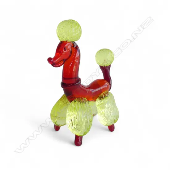 VINTAGE MURANO? ART GLASS POODLE DOG, H.220mm
