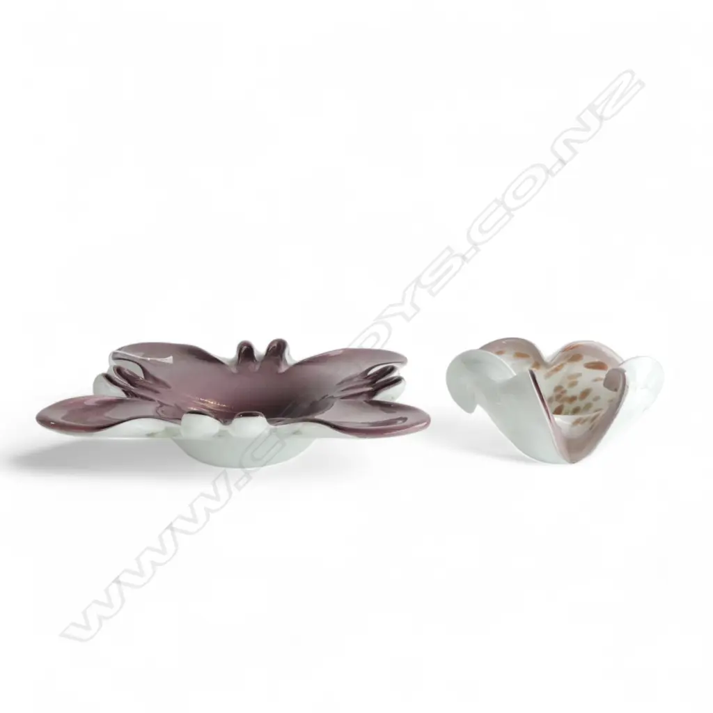 2 MURANO GLASS BOWLS 315mm dia Image 1++