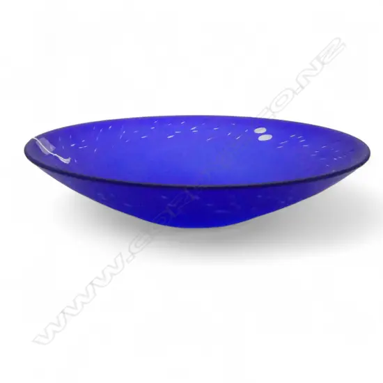 GARY NASH ART GLASS BOWL Dia.355mm signed & dated '93