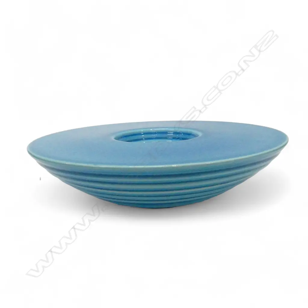 PETER COLLIS RIBBED SHALLOW BOWL Dia.320 H.95mm no potters mark Image 1++