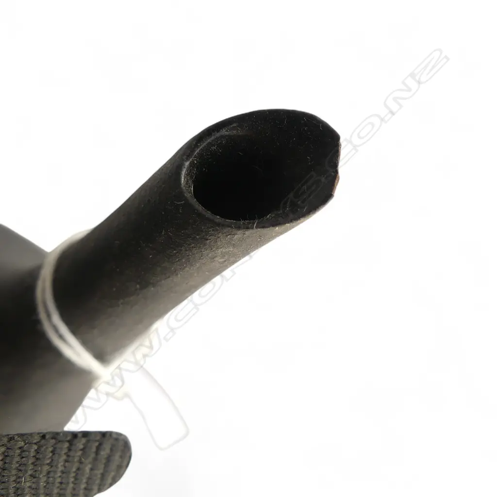 RICK RUDD N.Z. STUDIO POTTERY MATT-BLACK TEAPOT W.420mm spout & base chipped Image 1++