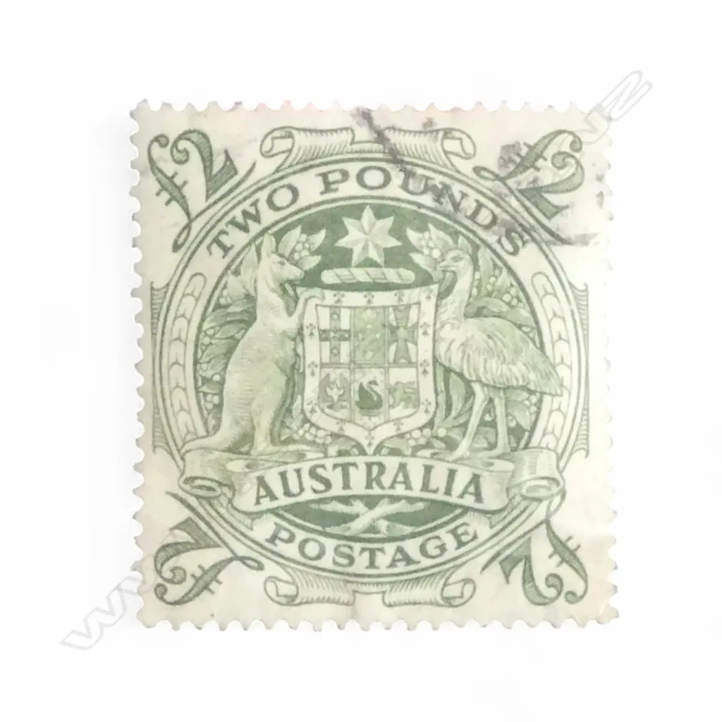 2 STAMPS; AUSTRALIA 1949 AIR MAIL 2 POUNDS Image 1++
