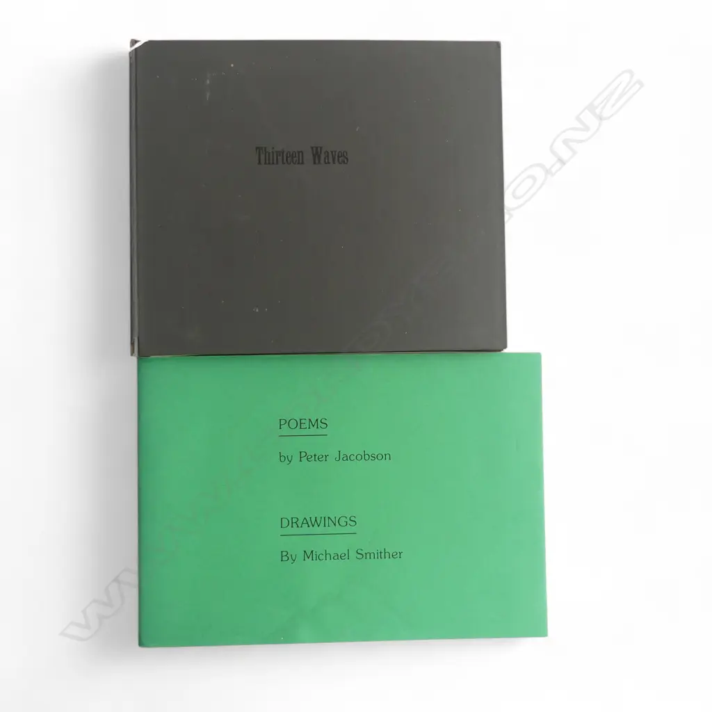 2 N.Z. POEM BOOKS; PETER JACOBSON w. DRAWINGS by MICHAEL SMITHER & RACHEL MCAPLINE w. LINOCUTS by MICHAEL SMITHER Image 1++