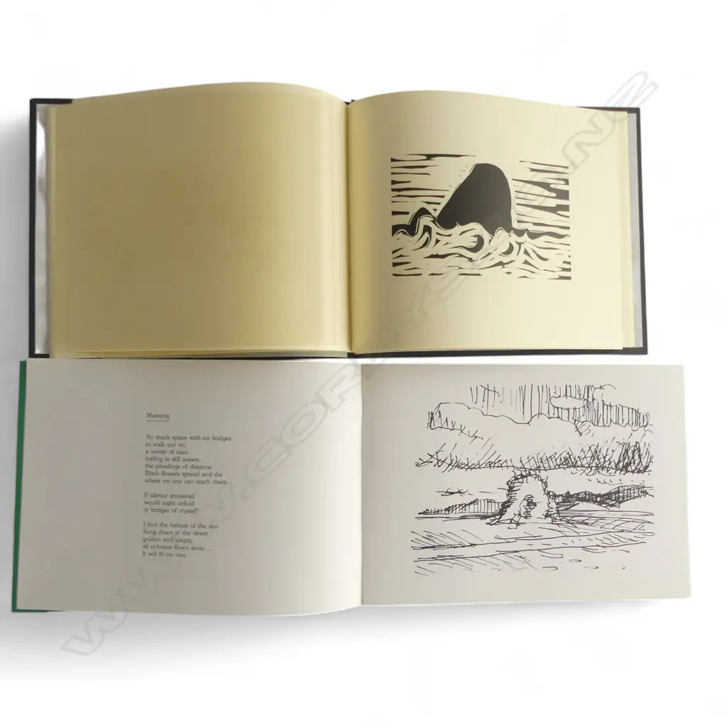 2 N.Z. POEM BOOKS; PETER JACOBSON w. DRAWINGS by MICHAEL SMITHER & RACHEL MCAPLINE w. LINOCUTS by MICHAEL SMITHER Image 1++
