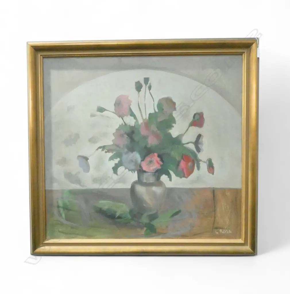 SIGNED FLORAL STILL LIFE, ACYRLIC ON CANVAS 700x750mm Image 1++