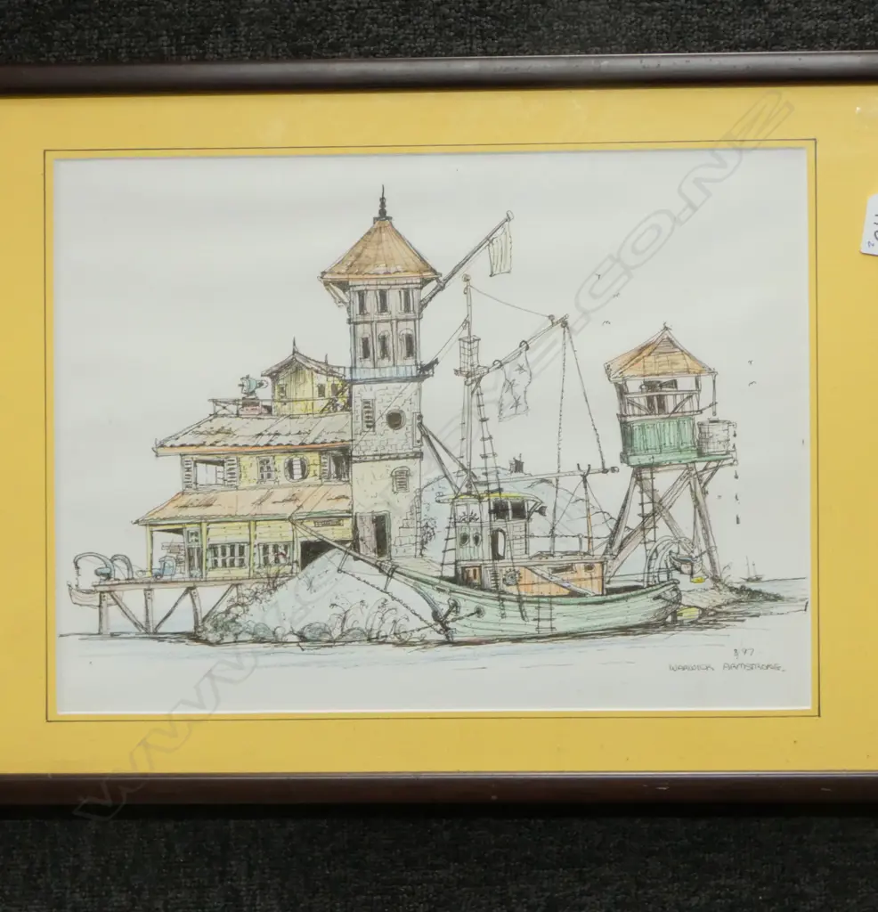 2 ARTWORKS; PAMELA COOPER 3 NUDES & WARWICK ARMSTRONG INK DRAWING Image 1++