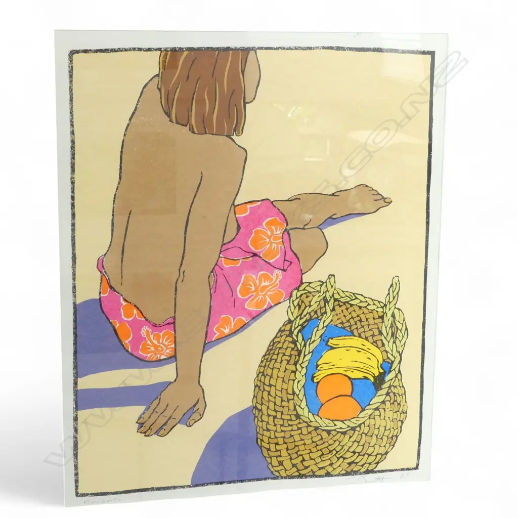 TOM BURNETT 'MATAPOURI' SCREEN PRINT '89 585x480mm Image 1++
